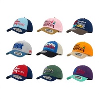 Casquette de baseball unisexe en coton brodé style coréen à 6 panneaux pour adultes, mode urbaine quatre saisons, style rétro américain, type camionneur