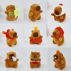 Porte-clés personnalisé en coton PP Capybara, poupée en peluche, pendentif de dessin animé pour enfants et adultes - Product Image 2