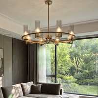 Lustres modernes de luxe léger pour salons, escaliers, salles à manger, hôtels. Lampes en cristal et en cuivre, fabrication sur mesure directe d'usine.