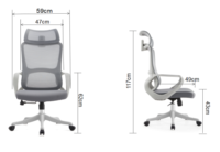 Chaise de bureau ergonomique moderne en PVC et maille, avec support lombaire réglable pour un confort optimal, acceptant les commandes OEM