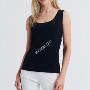 Camisetas sin mangas de moda de marca impresas personalizadas para mujer, estilo informal transpirable, Color sólido para la temporada de verano, ropa de capas individuales - Product Image 2