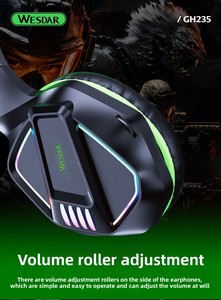 <span class=keywords><strong>Headset</strong></span> Gaming Wesdar Dynamic Over-Ear Omnidirectional Berkabel dengan Lampu RGB, Dukungan ENC, Koneksi USB 3.5mm - Product Image 4