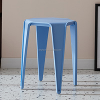 Mobilier d'extérieur intérieur, de restaurant, tabouret bon marché en plastique PP, haut tabouret empilable pour salle de bain, chaise en plastique pour la maison