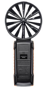Anemómetro de 2 palas Testo 417kit con embudos de medición y rectificador de flujo, velocidad de 0.3-20 m/s, resolución de 0.01 m/s, Testo 417kit 2 Te - Product Image 4