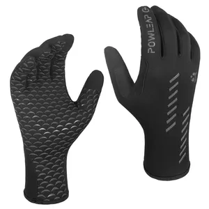 Logo personnalisé écran tactile imperméable vélo équitation sport gants de course d'hiver chauds pour homme