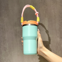 Nuevo Vaso Personalizado de 20 oz con Asa y Pajita, Colores Personalizables, Taza de Agua Personalizada, Vaso de 20 oz, Llegada 2025