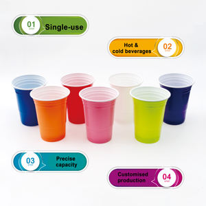 Customized 16oz Double Wall PP Plastic Disposable Beer Pong <strong>Cup</strong> Set Heat Transfer Printing Logo Personalized For Outdoor Party - Product Image 5