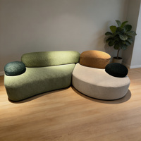 Canapé modulaire Pebble organique moderne, canapé sectionnel en mousse haute densité, canapé compressé sous vide pour salon