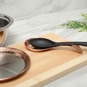 Soporte de cuchara de cobre 100% Real, herramientas de cocina, soporte de cuchara de cobre martillado para uso en bodas - Product Image 1