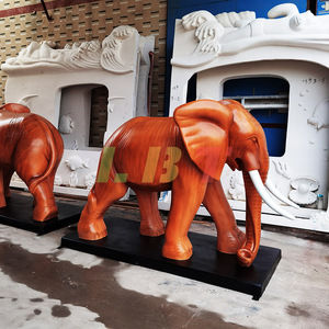 Sculpture d'éléphant en fibre de verre Libit Lbt 308, peinte, décoration de jardin extérieure - Product Image 2