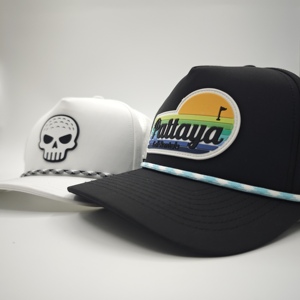 Gorra de golf minimalista de cinco paneles, impermeable, con emblema de silicona personalizado, MOQ bajo, OEM, perforada con láser, transpirable, nuevo diseño gráfico. - Product Image 5