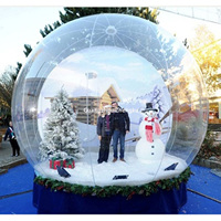 Globe de neige gonflable géant de Noël pour l'extérieur, globe de neige de taille humaine pour la cour arrière, usage commercial