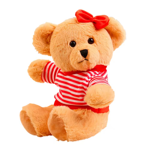 Ours en peluche de Noël OEM ODM, adorable et doux, avec bonnet de Père Noël rouge et écharpe chaude, idéal pour les cadeaux de festival hivernal - Product Image 2