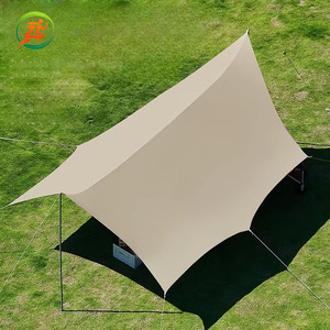 ผ้าอ๊อกซ์ฟอร์ดเคลือบสีเทาหนาพิเศษ สำหรับทุกฤดู ป้องกันรังสียูวี UPF 50+ ทนทาน กันน้ำ (5000 มม.) ร่มกันแดดพกพาสำหรับตั้งแคมป์ - Product Image 1