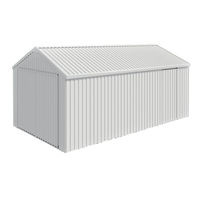 Abri de jardin métallique 12 pi x 20 pi - Unité de rangement extérieure à double porte - Abri de garage métallique