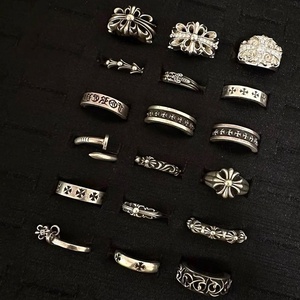 Anello Yijing Cuore Corvo <span class=keywords><strong>Croce</strong></span>, Alta Qualità, Argento Elettroplaccato, Unisex, Stile Hip-Hop Punk, Modello Eterno per Coppie, Prodotto in Cina - Product Image 3