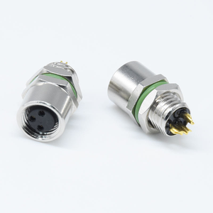 Conector Circular M8 de 3 Pines con Código A, Impermeable IP67, Hembra, Montaje en Panel Trasero, Conector de Montaje en Panel M8 - Product Image 1