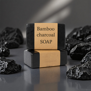 OEM Vegan Bambu Carvão Rosto Limpeza Sabão Antiséptico Herbal Oil Control Pimple Acne Remoção Handmade Sabões Sólidos para As Mulheres - Product Image 2
