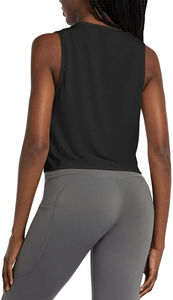 <span class=keywords><strong>Top</strong></span> Corto Estivo da Ragazza Senza Maniche con Stampa Serigrafica, Comodo e ad Asciugatura Rapida per Fitness, Allenamento, Sport e Corsa - Product Image 2