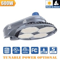 Projecteur LED extérieur 600W 120000LM IP65, éclairage de stade, garantie 5 ans, contrôle par capteur de lumière pour parkings et terrains de sport