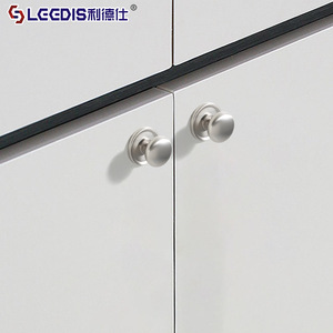 Legdis Zinc Alloy Cabinet <b>Knob</b> Matte <b>Silver</b> Round Single Hole Wardrobe <b>Drawer</b> Handle French Style Durable - Product Image 1