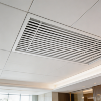 Diffuseur linéaire à fentes pour plafond HVAC - Nouvelle conception 2026 Grille d'aération en aluminium sur mesure pour hôtel, bureau, hôpital, Blanc