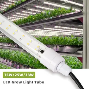 หลอดไฟ T8 LED สำหรับปลูกพืชโคลนแบบ T5หลอดสเปกตรัมขนาด15W 25W 33W 33W เรือนกระจกไฮโดรโปนิกส์ในฟาร์ม