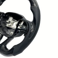 Volant en fibre de carbone véritable noir brillant pour Dodge Challenger Charger Hellcat SRT Jeep Chrysler