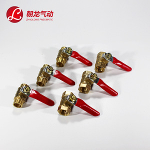 Válvula de bola de latón con doble rosca interna de 1/2 pulgada de paso completo para sistemas neumáticos - Product Image 2