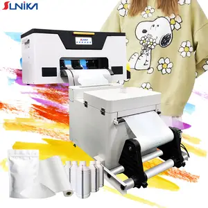 Sunika A3 DTF conjunto de impressora jato de tinta multifuncional automática filme direto máquina de impressão de camisetas XP600 impressora dtf sem pó