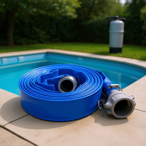 Manguera de PVC azul de alta resistencia de 2 pulgadas x 50 pies para descarga de agua de piscinas - Product Image 2