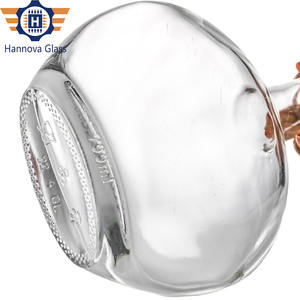 Botella de matraz redondo de estilo nórdico de 700ml para artesanía Gin Whisky Tequila <span class=keywords><strong>Mezcal</strong></span> logotipo personalizado botella de vidrio de espíritu en forma de disco vacío - Product Image 3