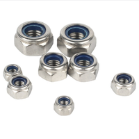 Écrou hexagonal anti-vol en acier inoxydable galvanisé DIN 985 Écrous hexagonaux à insertion en nylon