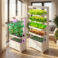 Système de culture hydroponique intelligent d'intérieur avec éclairage LED pour usage domestique, jardin potager automatisé toute l'année, légumes frais