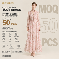 Robe décontractée ample à manches longues et col en V pour femmes, fabrication sur mesure OEM ODM, fabricant de vêtements à marque privée, faible MOQ