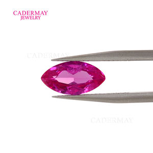 Cadermay Pietra Sintetica Marquise Rosa Rossa Rubino, Pietra Preziosa Sintetica Coltivata in Laboratorio, per Creazione Gioielli, Collane e Anelli - Product Image 4