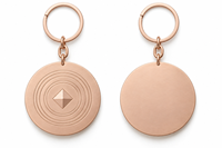Porte-clés en métal rond géométrique personnalisé sur mesure, logo personnalisé, vente en gros directe d'usine, cadeau, fabricant OEM ODM
