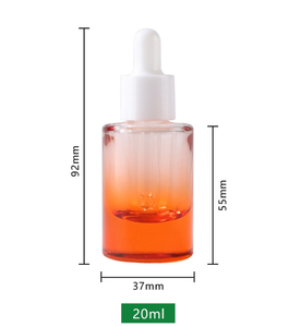Flacon compte-gouttes en verre transparent dégradé 20 ml pour sérum de soin et huile capillaire, emballage en gros pour marque privée OEM MLM - Product Image 6