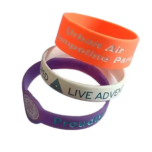 Manufacturer Free Sample Newest Hot Sale High Quality Debossed Low Price Silicone Wristband For Event By 1/2 Inch