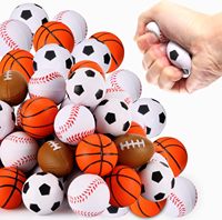 Mini ballons anti-stress en mousse PU (baseball, football, basketball) pour soulager le stress et comme cadeaux de fête