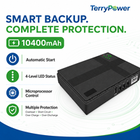 Batterie au lithium 10400mAh Mini DC UPS pour routeur, CCTV, modem et systèmes de sécurité