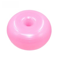 Ballon de yoga gonflable Oem Donut, ballon d'exercice en PVC anti-explosion avec pompe à air pour le Pilates et l'entraînement de stabilité à domicile et en salle de sport