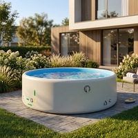 Einfach Aufzubauender Umweltfreundlicher Wasserdichter Aufblasbarer Schwimmpool für Erwachsene Kinder Neugeborene Familie Outdoor Garten Freizeit