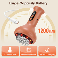 Cepillo de Masaje Eléctrico GuaSha con Calor, Microcorriente y Drenaje Linfático, Masajeador Anticelulítico para Adelgazar el Cuerpo