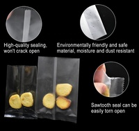Sac Transparent à fermeture éclair scellé sur huit côtés avec sac à fond plat pour emballage alimentaire de farine de riz
