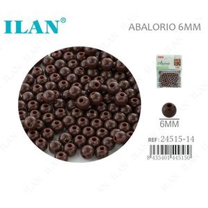 Perline Rotonde Marroni da 6mm per Creazione di Gioielli, Marca Ilan Abalorio - Product Image 1