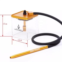Vente en gros de narguilé boîte à shisha carrée en acrylique de grande taille personnalisée narguilé Shisha Bucks narguilé