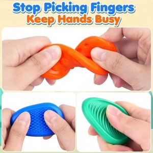 Piedras Sensoriales de Silicona Suave con Textura para Aliviar el Estrés, Juguetes Antiestrés para la Oficina, Caja de Regalo Unisex para Todas las Edades - Product Image 5