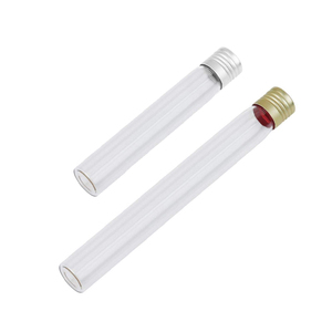 Borosilicate Glass Test <b>Tube</b> Flat Bottom Plastic Screw Cap With Pe Rubber <b>Silicon</b> Pad - Product Image 2