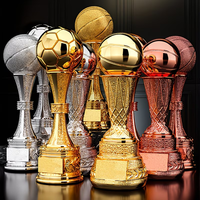 Trophée Sportif Écologique en ABS Plaqué Or Gravé, Récompense MVP Champion Personnalisée pour Basketball et Football Américain – Vente en Gros
